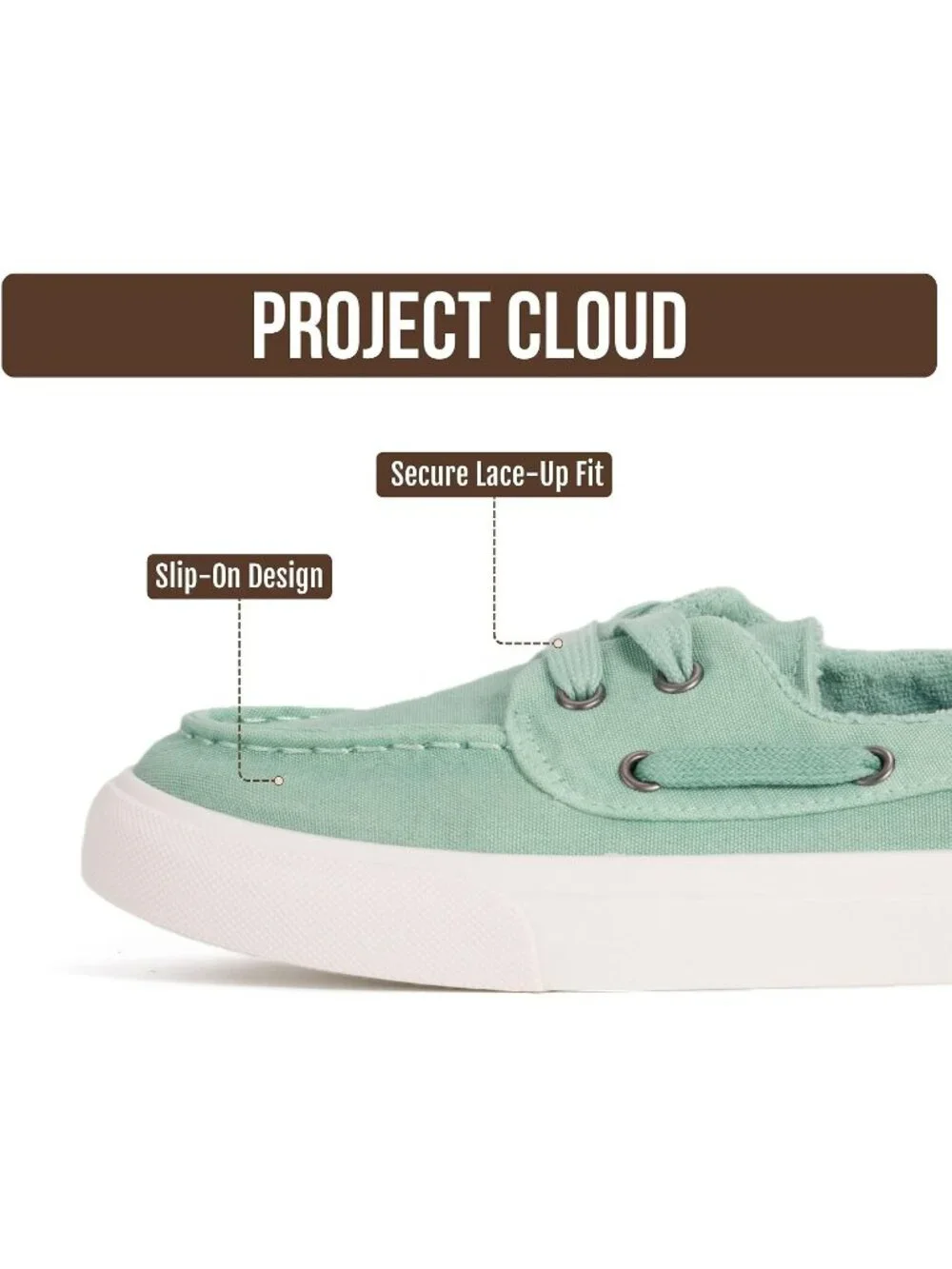 Womens Hemlock Canvas Project Cloud Canvas Sneakers Memory Foam Slip On Loafers